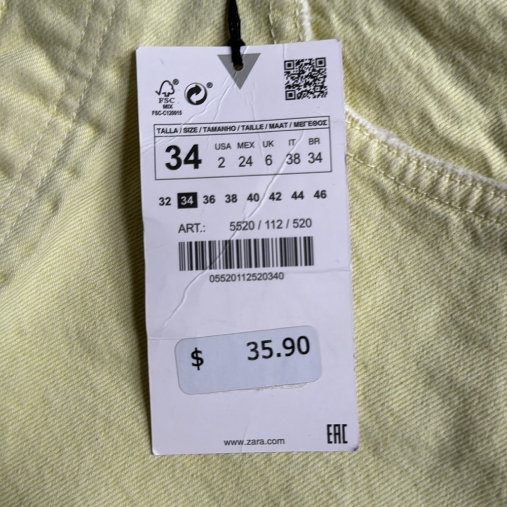 Jean shorts brand new size 2 Zara - Picture 4 of 5